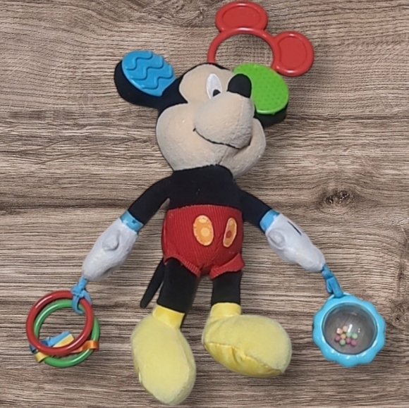 KIDS PREFERRED BABY MICKEY MOUSE ON THE GO PULL DOWN ACTIVITY-TEETHING TOY - Picture 1 of 7